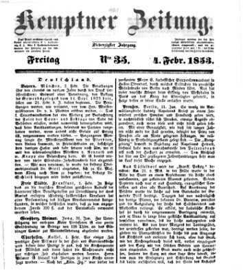 Kemptner Zeitung Freitag 4. Februar 1853