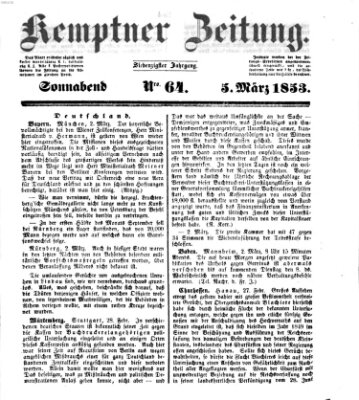 Kemptner Zeitung Samstag 5. März 1853