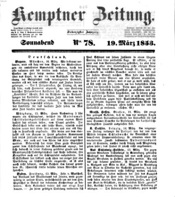 Kemptner Zeitung Samstag 19. März 1853