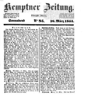 Kemptner Zeitung Samstag 26. März 1853