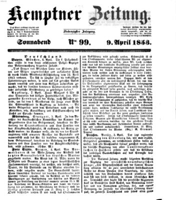 Kemptner Zeitung Samstag 9. April 1853