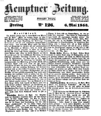 Kemptner Zeitung Freitag 6. Mai 1853