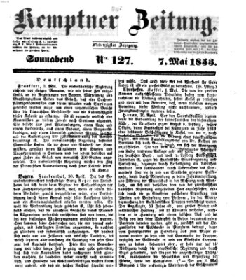 Kemptner Zeitung Samstag 7. Mai 1853