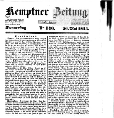 Kemptner Zeitung Donnerstag 26. Mai 1853