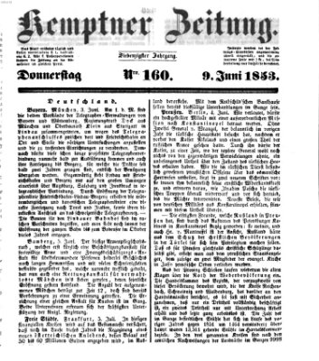 Kemptner Zeitung Donnerstag 9. Juni 1853