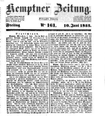 Kemptner Zeitung Freitag 10. Juni 1853