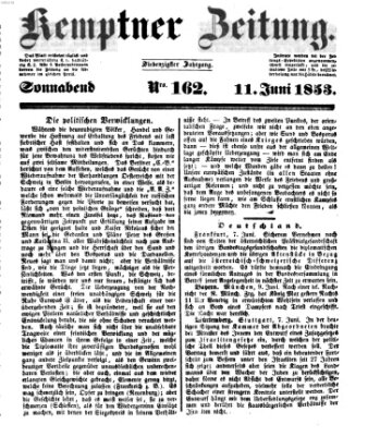 Kemptner Zeitung Samstag 11. Juni 1853