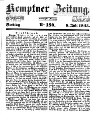 Kemptner Zeitung Freitag 8. Juli 1853