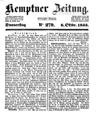 Kemptner Zeitung Donnerstag 6. Oktober 1853