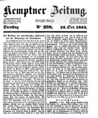 Kemptner Zeitung Dienstag 25. Oktober 1853