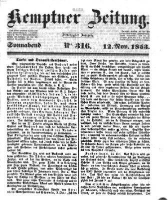 Kemptner Zeitung Samstag 12. November 1853