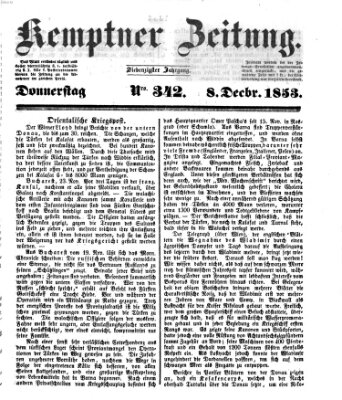 Kemptner Zeitung Donnerstag 8. Dezember 1853