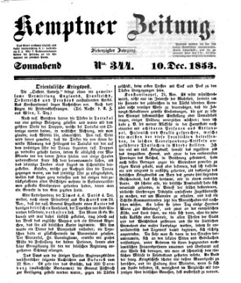 Kemptner Zeitung Samstag 10. Dezember 1853