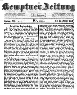 Kemptner Zeitung Freitag 13. Januar 1854