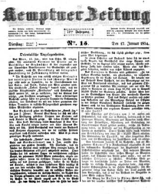 Kemptner Zeitung Dienstag 17. Januar 1854