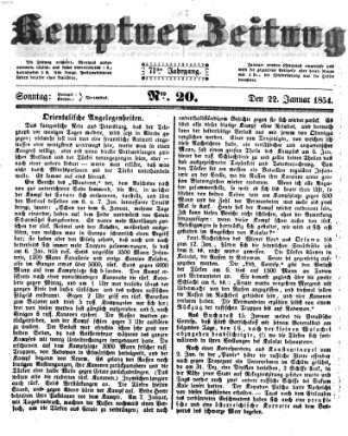 Kemptner Zeitung Sonntag 22. Januar 1854