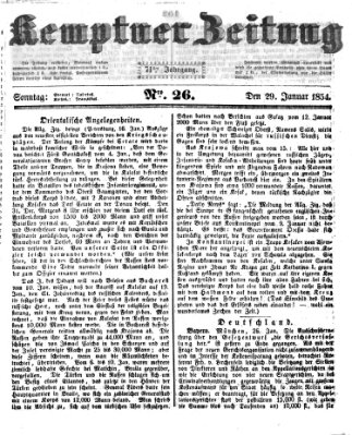 Kemptner Zeitung Sonntag 29. Januar 1854