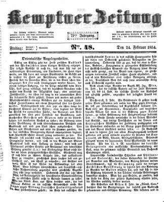 Kemptner Zeitung Freitag 24. Februar 1854