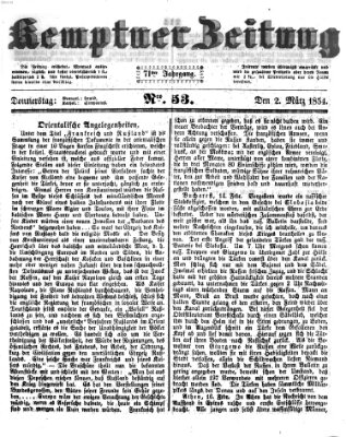 Kemptner Zeitung Donnerstag 2. März 1854