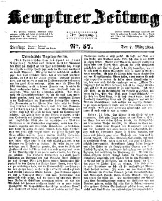 Kemptner Zeitung Dienstag 7. März 1854