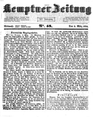 Kemptner Zeitung Mittwoch 8. März 1854