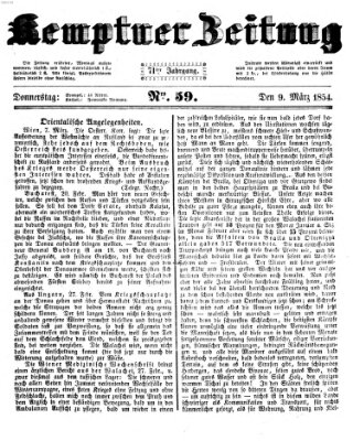 Kemptner Zeitung Donnerstag 9. März 1854