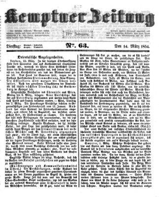 Kemptner Zeitung Dienstag 14. März 1854