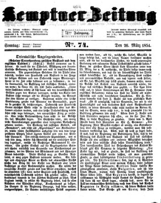 Kemptner Zeitung Sonntag 26. März 1854