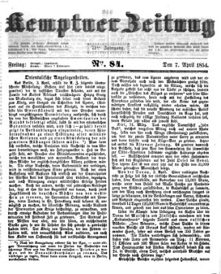 Kemptner Zeitung Freitag 7. April 1854