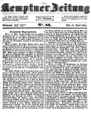 Kemptner Zeitung Mittwoch 12. April 1854