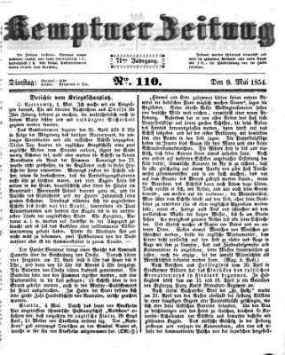 Kemptner Zeitung Dienstag 9. Mai 1854