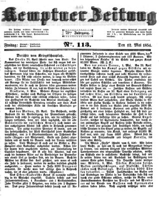 Kemptner Zeitung Freitag 12. Mai 1854