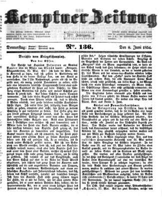 Kemptner Zeitung Donnerstag 8. Juni 1854