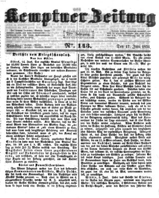 Kemptner Zeitung Samstag 17. Juni 1854