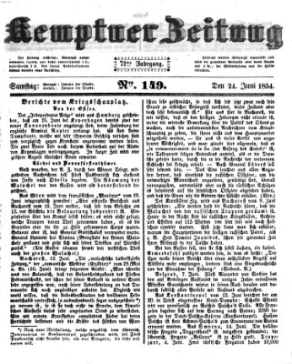 Kemptner Zeitung Samstag 24. Juni 1854