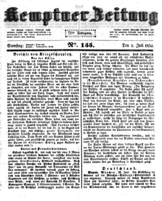 Kemptner Zeitung Samstag 1. Juli 1854