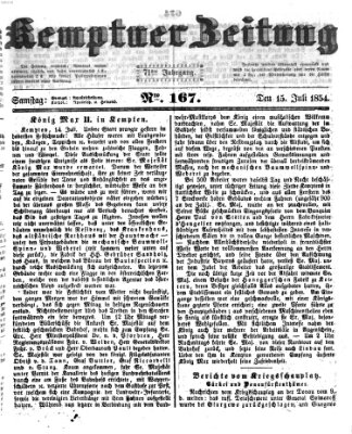 Kemptner Zeitung Samstag 15. Juli 1854