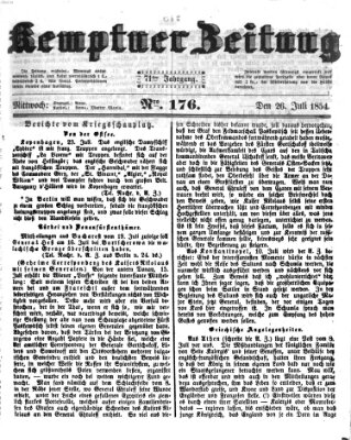 Kemptner Zeitung Mittwoch 26. Juli 1854