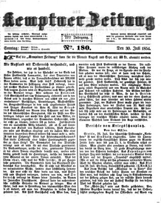 Kemptner Zeitung Sonntag 30. Juli 1854