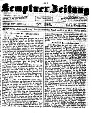 Kemptner Zeitung Freitag 4. August 1854