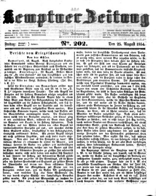 Kemptner Zeitung Freitag 25. August 1854