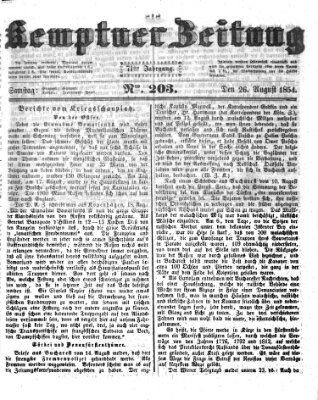 Kemptner Zeitung Samstag 26. August 1854