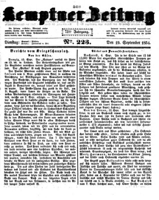 Kemptner Zeitung Dienstag 19. September 1854