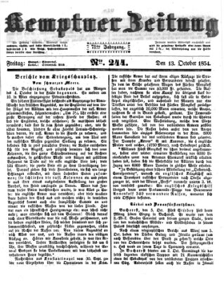 Kemptner Zeitung Freitag 13. Oktober 1854