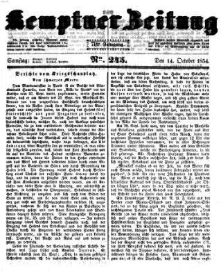 Kemptner Zeitung Samstag 14. Oktober 1854