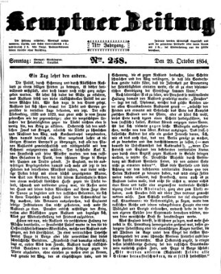 Kemptner Zeitung Sonntag 29. Oktober 1854