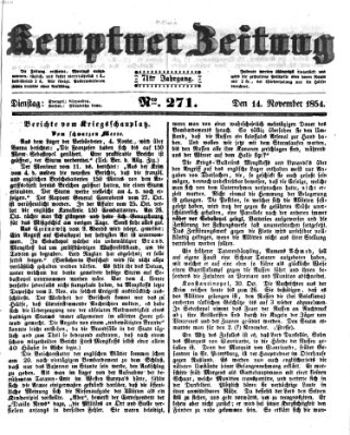 Kemptner Zeitung Dienstag 14. November 1854