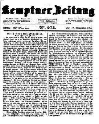 Kemptner Zeitung Freitag 17. November 1854