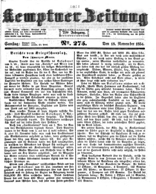 Kemptner Zeitung Samstag 18. November 1854