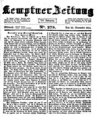 Kemptner Zeitung Mittwoch 22. November 1854